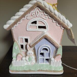 Light up Easter gingerbread house